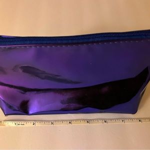 Cosmetic Bag, Purple, Shiny.